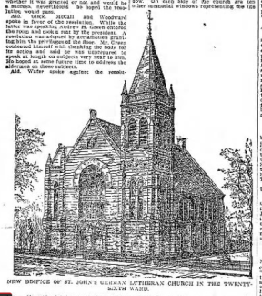 St. John German Lutheran Church, East New York drawing