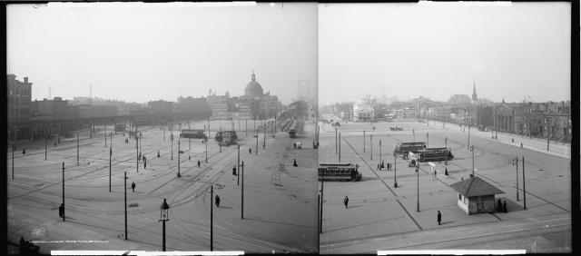 Williamsburg Bridge Plaza panorama