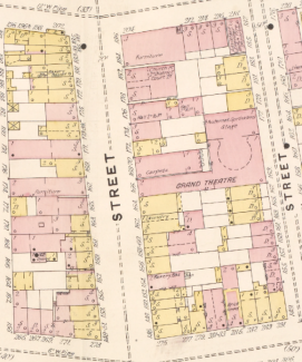 1887 Sanborn map of Grand Theater