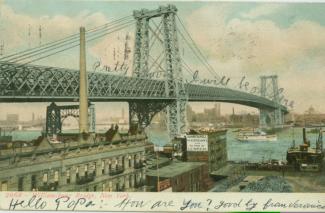 Williamsburg Bridge postcard