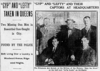 Brooklyn Daily Eagle article, Gyp and Lefty Taken in Queens (1912)