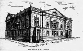 1900 rendering of the Union Methodist Episcopal Church, corner of Conselyea and Leonard Streets, Williamsburg.