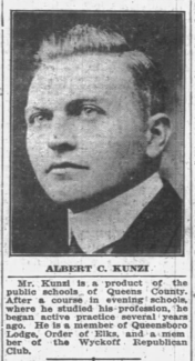 Photograph of Albert Kunzi, 1920.