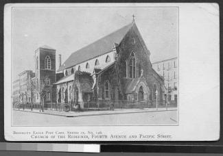 Brooklyn Eagle postcard view of Redeemer Church.
