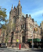 View of St. Ann's Church at Clinton and Livingston Street, Brooklyn Heights.