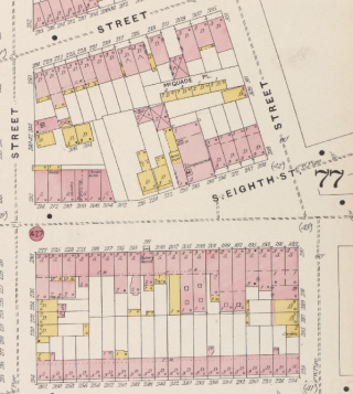 242 Broadway, Sanborn map 1887