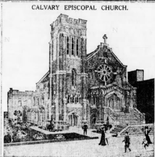Newspaper image of Calvary P. E. Church in 1913
