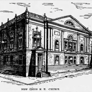 1900 rendering of the Union Methodist Episcopal Church, corner of Conselyea and Leonard Streets, Williamsburg.