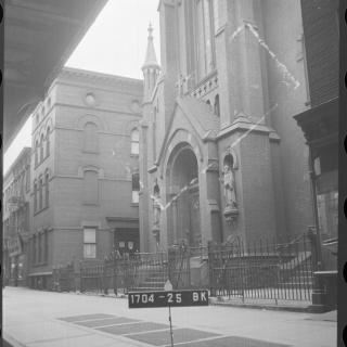1940 tax photo showing St. Benedict Church, Fulton Street.
