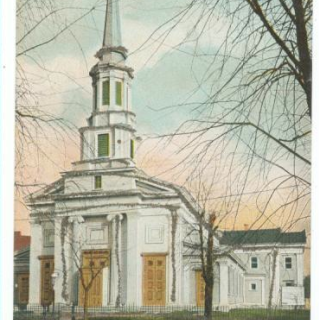Postcard view of South Bushwick Dutch Reformed Church.