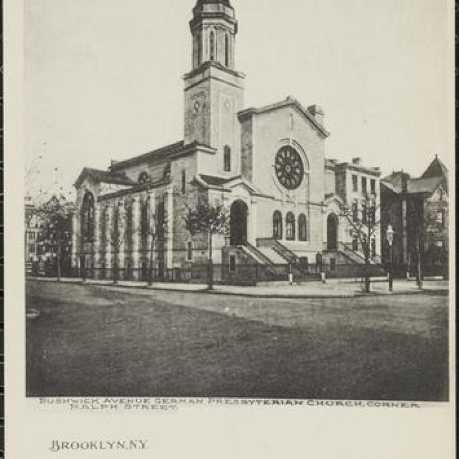 Postcard of Bushwick Avenue German Presbyterian Church