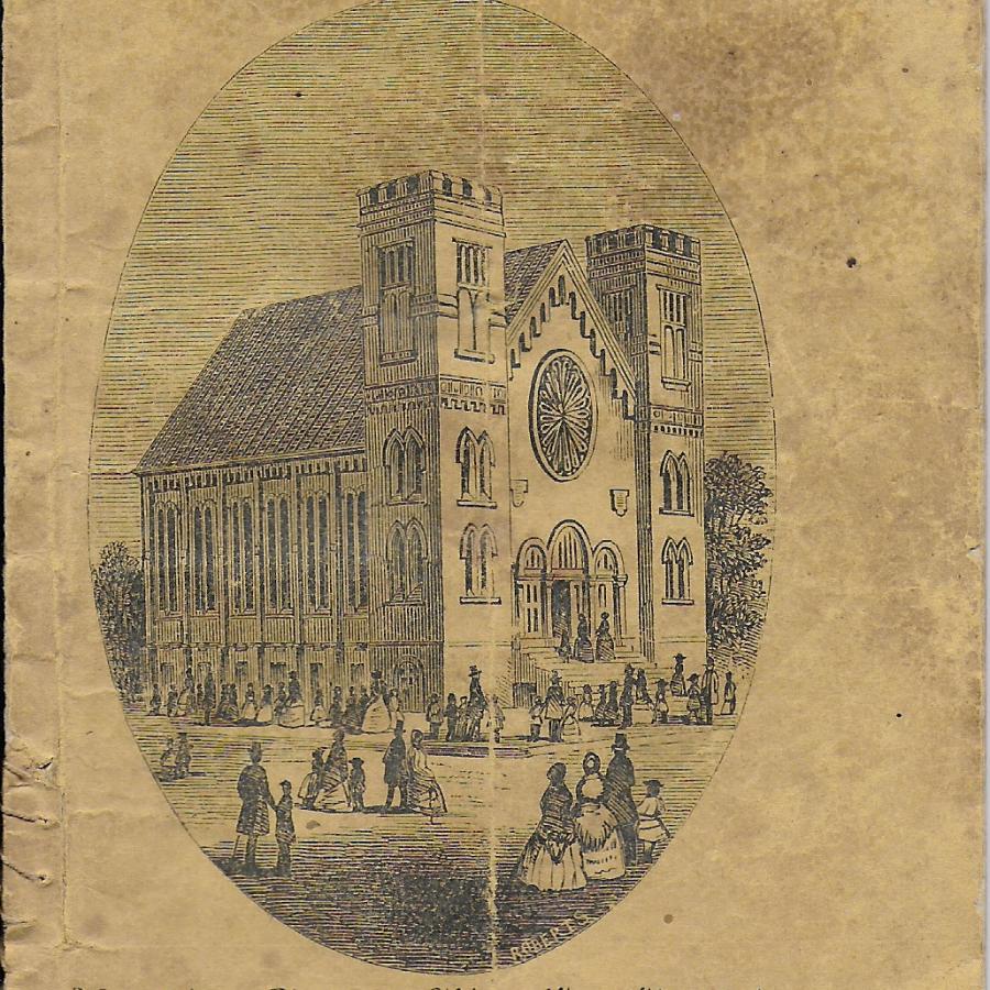 Pacific Street Methodist Episcopal Church, illustration dated 1866
