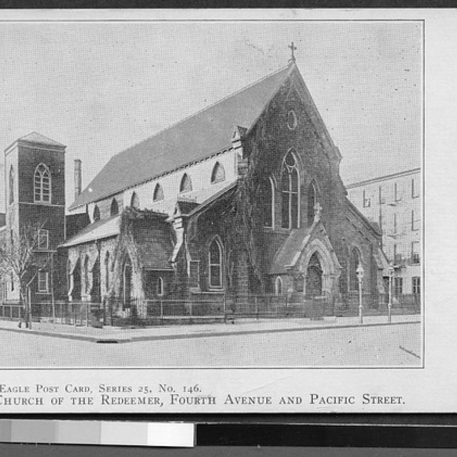 Brooklyn Eagle postcard view of Redeemer Church.